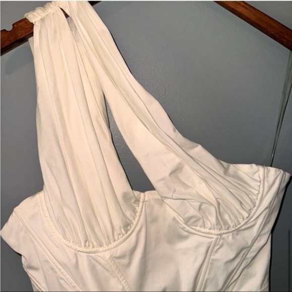 House of CB Clementine White Mini Dress One Shoulder XS - Picture 4 of 9